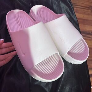 Women's light pink Nike calm slides Sandals